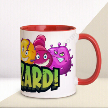 Danger Biohazard Kırmızı Baskılı Kupa online tasarla