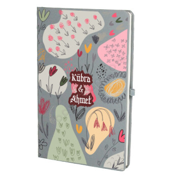 Desenli 2 Tasarım Gri Ajanda online tasarla