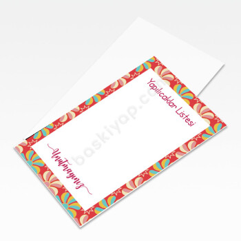 Desenli 2 Unutmayınız Kartı online tasarla