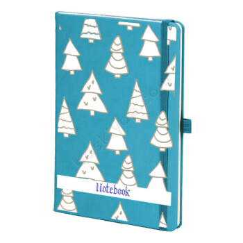Desenli Çamlar Turkuaz Ajanda online tasarla