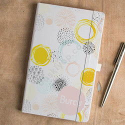 Desenli Tasarım Tarihsiz Beyaz Ajanda online tasarla