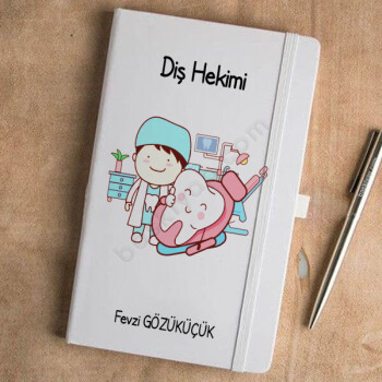 Diş Hekimi Tasarımlı Beyaz Ajanda online tasarla