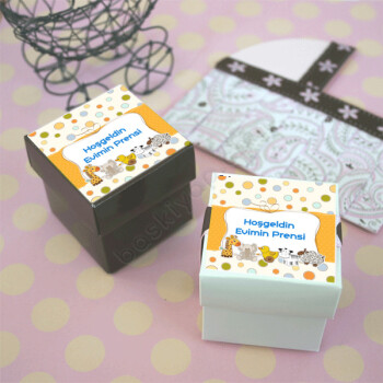 Hoşgeldin Evimin Prensi Tasarımlı Baby Shower Etiket online tasarla