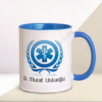 Doktor Logolu Mavi Kupa Bardak online tasarla