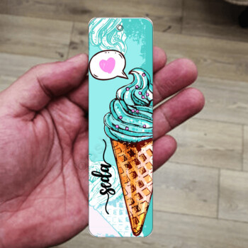 Dondurma Baskılı 2 Metal Kitap Ayracı online tasarla