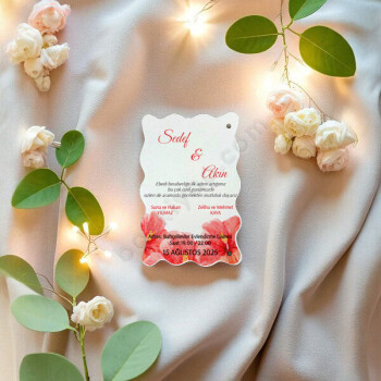 Düğün Temalı İpli Özel Kesim Bulut Davetiye online tasarla