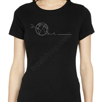 Dünya Tasarımlı Siyah Tişört online tasarla
