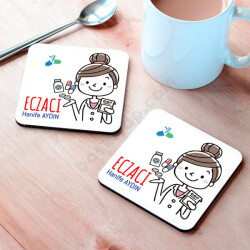 Eczacı Tasarım Bardak Altlığı online tasarla