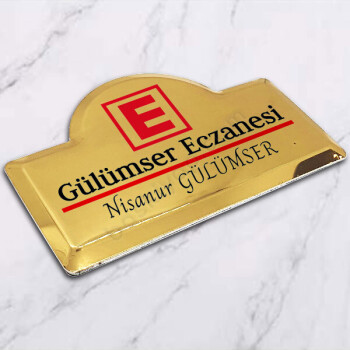 Eczane Tasarımlı Yaka İsimliği online tasarla