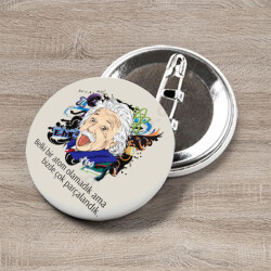 Einstein Komik Buton Rozet online tasarla