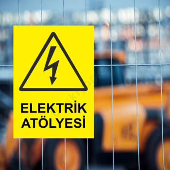 Elektrik Atölyesi Etiketi online tasarla