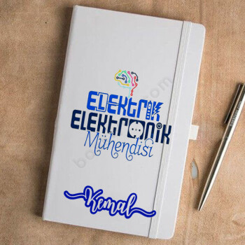 Elektrik Mühendislerine Özel Baskılı Beyaz Ajanda online tasarla