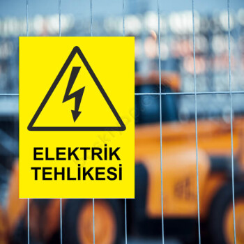 Elektrik Tehlikesi Etiketi online tasarla