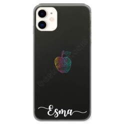 Elma Tasarımlı Iphone 11 Siyah Kılıf online tasarla