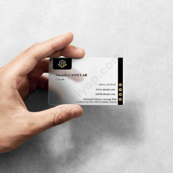 Emlak Modern Kurumsal Pvc Şeffaf Kartvizit online tasarla