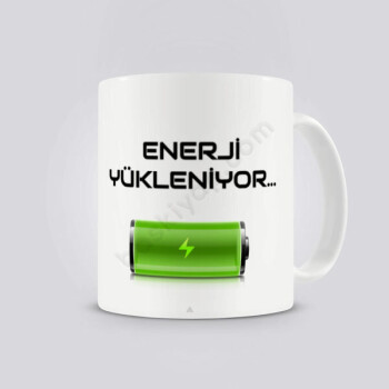 Enerji Yükleniyor Tasarımlı Kupa online tasarla
