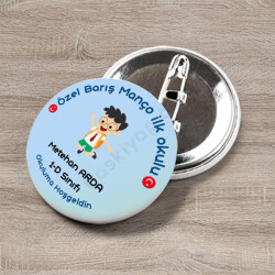 Erkek Öğrenci Buton Rozet online tasarla