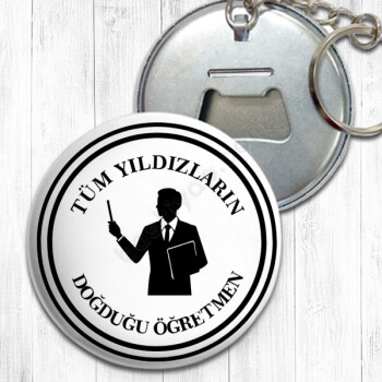 Erkek Öğretmen Tasarımlı Metal Açacak Anahtarlık online tasarla