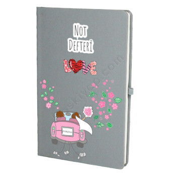 Evleniyoruz Görselli Gri Ajanda online tasarla