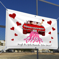 Evlilik Teklifi Branda Baskı online tasarla