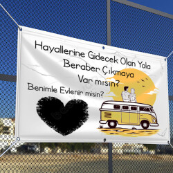 Evlilik Teklifi Branda Baskısı Tasarım 4 online tasarla