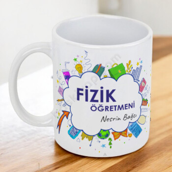 Fizik Öğretmenine Hediye Beyaz Kupa Bardak online tasarla