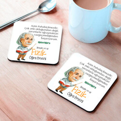 Fizik Öğretmenlerine Özel 2 Bardak Altlığı online tasarla