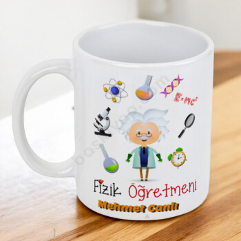 Fizik Öğretmenlerine Özel Baskılı Kupa Bardak online tasarla
