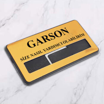 Garson Tasarımlı Mıknatıslı, İğneli İsimlik online tasarla