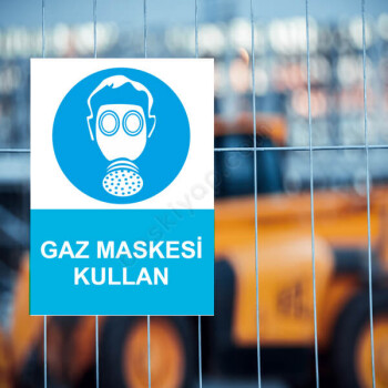 Gaz Maskesi Kullan Etiketi online tasarla