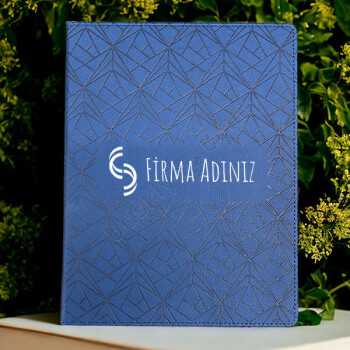 Geometrik Desenli Lacivert Defter online tasarla