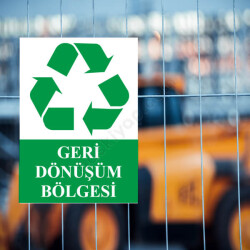 Geri Dönüşüm Bölgesi Levha online tasarla