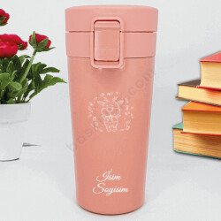 Geyik Tasarımlı 2 Çelik Termos online tasarla