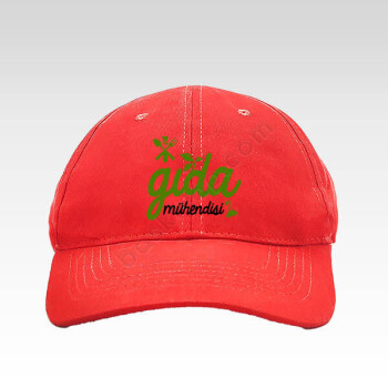 Gıda Mühendisi Tasarımlı Kırmızı Bez Şapka online tasarla