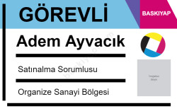 Görevli Çipli Yaka Kartı online tasarla