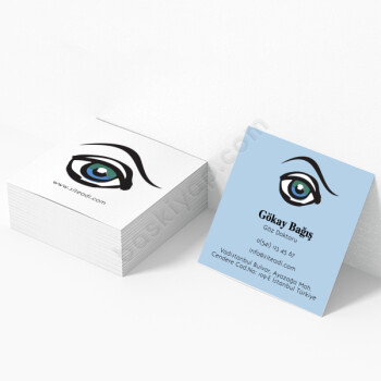 Göz Doktoru Kare Kartvizit online tasarla