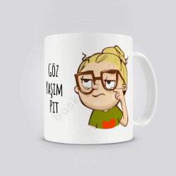 Göz Yaşım Pıt Tasarımlı Kupa Bardak online tasarla