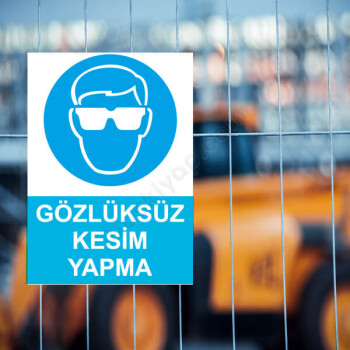 Gözlüksüz Kesim Yapma Etiketi online tasarla