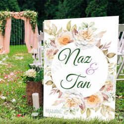 Gül Tasarım Ayaklı Pano online tasarla