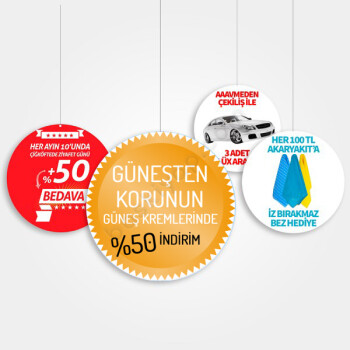 Güneş Temalı Dönkart online tasarla