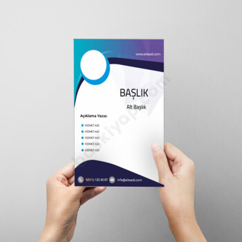 Güzellik Salonu Broşür Tasarımı A5 online tasarla