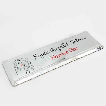 Güzellik Salonu Temalı Yaka İsimliği online tasarla
