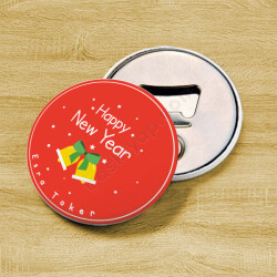 Happy New Year Tasarımlı Buton Açacak online tasarla