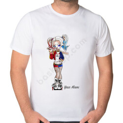 Harley Quinn Tasarım Baskılı Erkek Tişört online tasarla