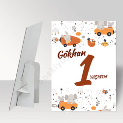 Hayvanlar Tasarımlı Ayaklı Pano online tasarla