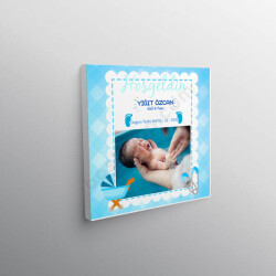 Hoşgeldin Bebek Tasarım 30X30 Kanvas Tablo online tasarla