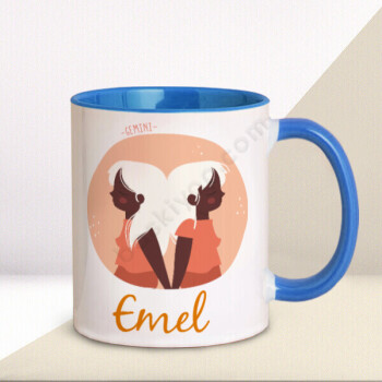 İkizler Burcu Tasarımlı Kupa Bardak online tasarla