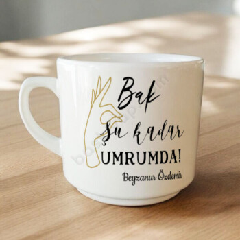 İkonik Bardaklar Serisi Düz Baskılı Kulplu Kupa online tasarla