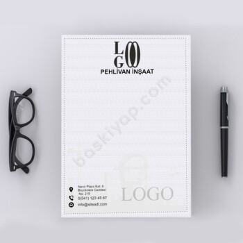 İnşaat Tasarımlı Antetli Kağıt online tasarla