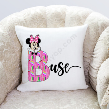 İsime Özel B Harf Baskılı Tasarım Yastık online tasarla